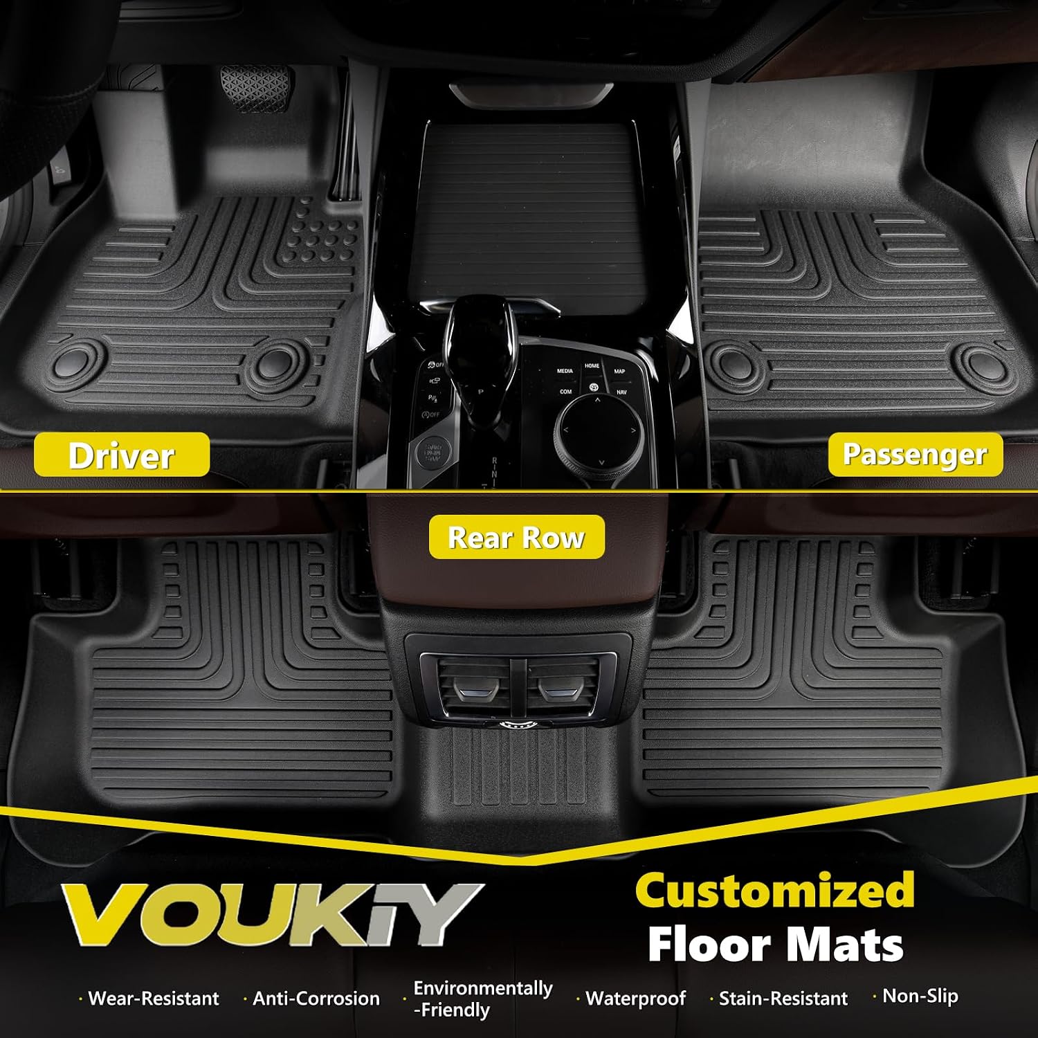 All Weather Car Floor Mats & Cargo Liner Set Fit for X2 2018 2019 2020 2021 2022 2023 Floor Liners Trunk Liner X2 Cargo Mat Accessories Black