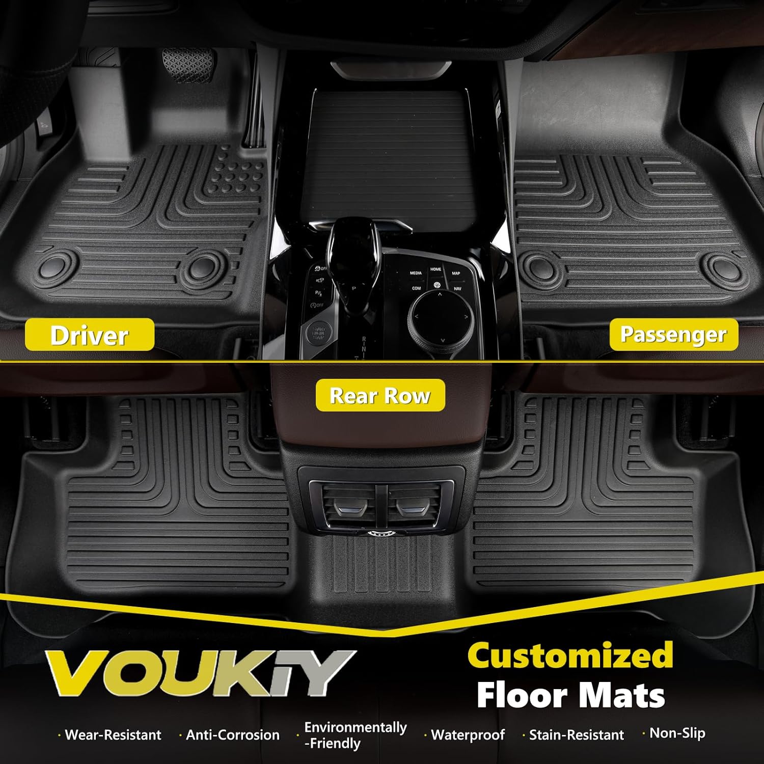 All Weather Car Floor Mats & Cargo Liner Set Fit for X3 2025 2026 Floor Liners Trunk Liner X3 Cargo Mat Accessories Black