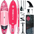 Suncorp 11.6'x35'' Inflatable Paddle Board, Extra Wide Stand-up Paddleboards, 450lbs Capacity, Inflatable SUP, Dual-Action Pump, 100L Backpack, 9 Plus Kits for Family, Fishing, Yoga&All Skill Levels