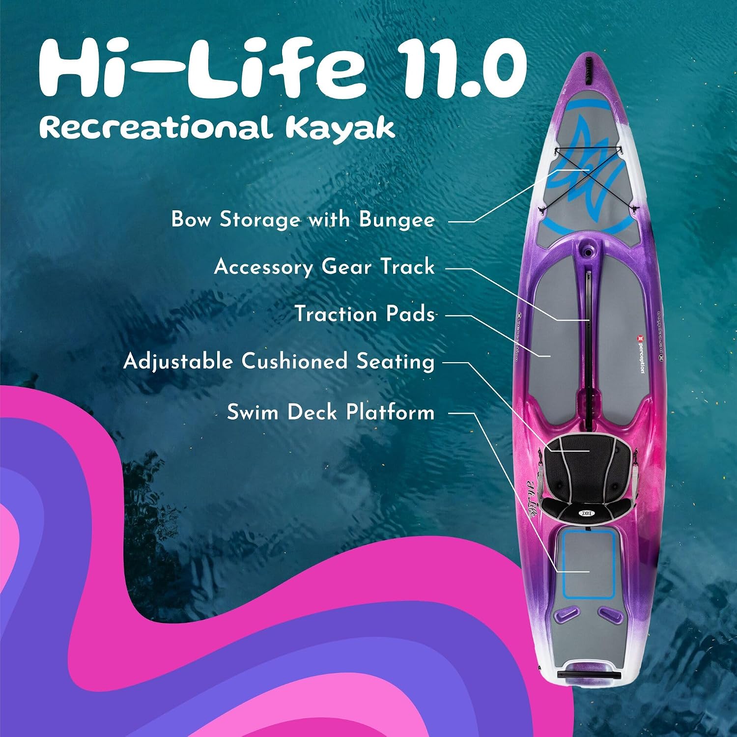 Perception Hi Life | Sit on Top Kayak for Adults | Hybrid SUP Stand up Paddle Board Kayak