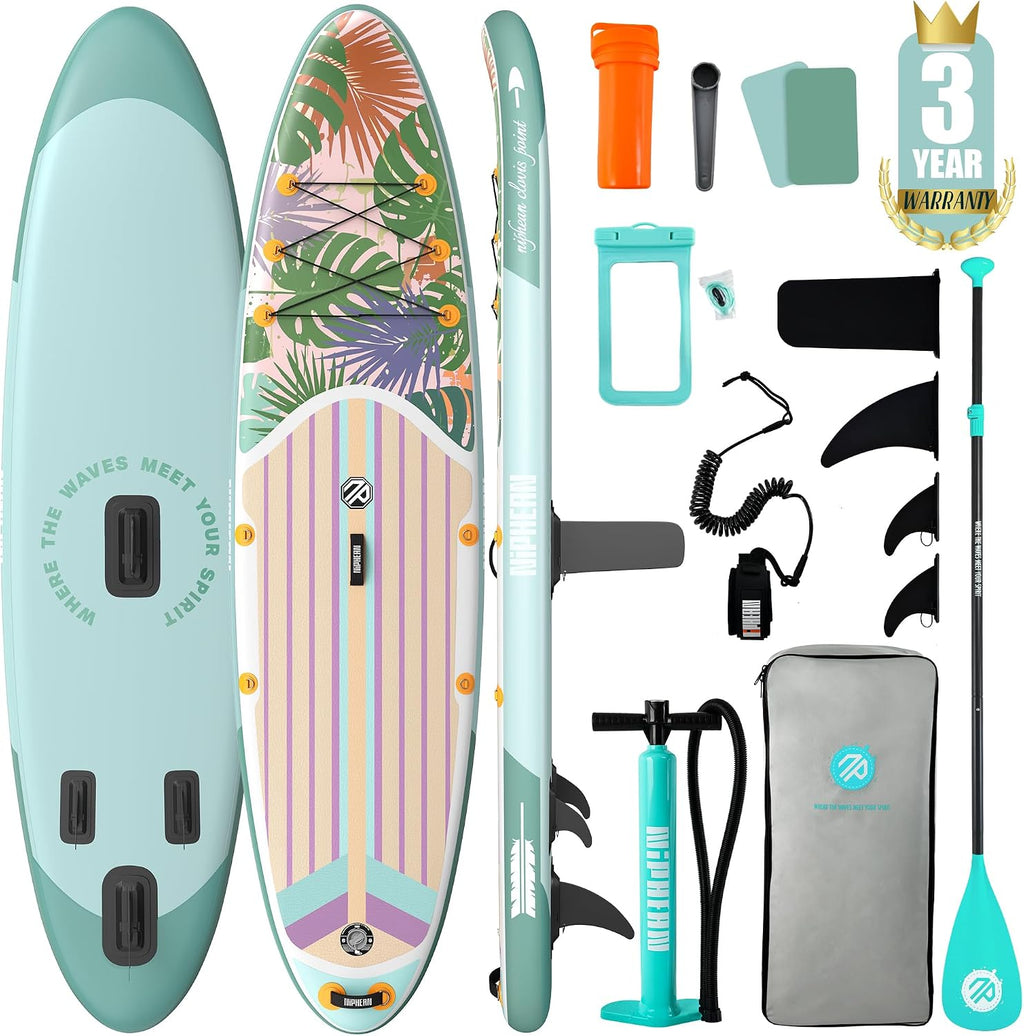 Niphean Inflatable Stand Up Paddle Board with SUP Accessories, Anti-Slip EVA Deck, 10'6'' Inflatable Paddle Boards for Adults & Youth of All Skill Levels