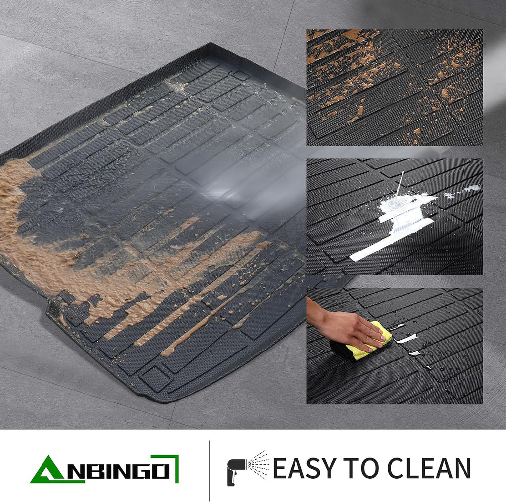 ANBINGO® Floor Mats & Cargo Liner for 2021-2026 Kia K5 (Only FWD Models) & 2020-2026 Hyundai Sonata & Sonata Hybrid Full Set for Kia K5 Gt-Line Floor Mats 2025 K5 Gt-Line Accessories Black