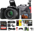 Kodak PIXPRO AZ425 20MP Vlogging Digital Camera (Black) 42X Optical Zoom, 24mm Wide Angle Lens Bundle with 64GB Memory Card + Vlogger Tripod + Bag + More Vlog Accessories