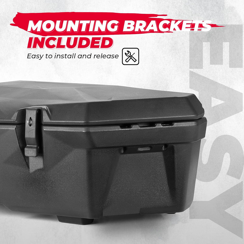 Kemimoto X3 Bed Box, X3 Trunk Storage Box, X3 Max Rear Rack Cargo Box Compatible with Can am Maverick X3, Outlander (Except 6x6), Renegade, OEM Replace #715004778 w/h Mounting Bracket