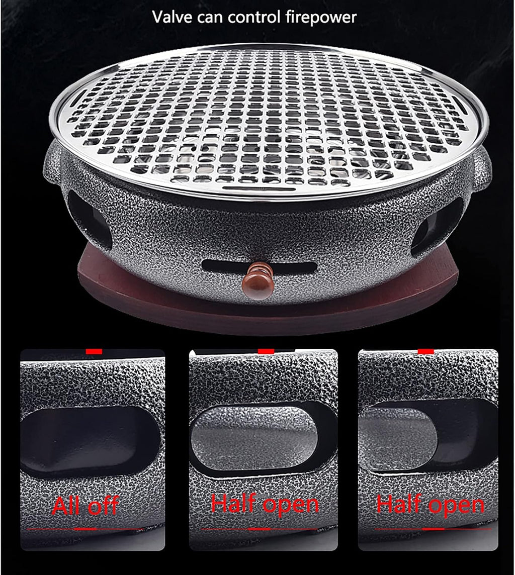 BBQ Barbeque Barbecue Grill, BBQ, Multifunctional Smokeless Charcoal Grill, Household Korean BBQ Grill, Split Design, Easy to Clean (Color : A)