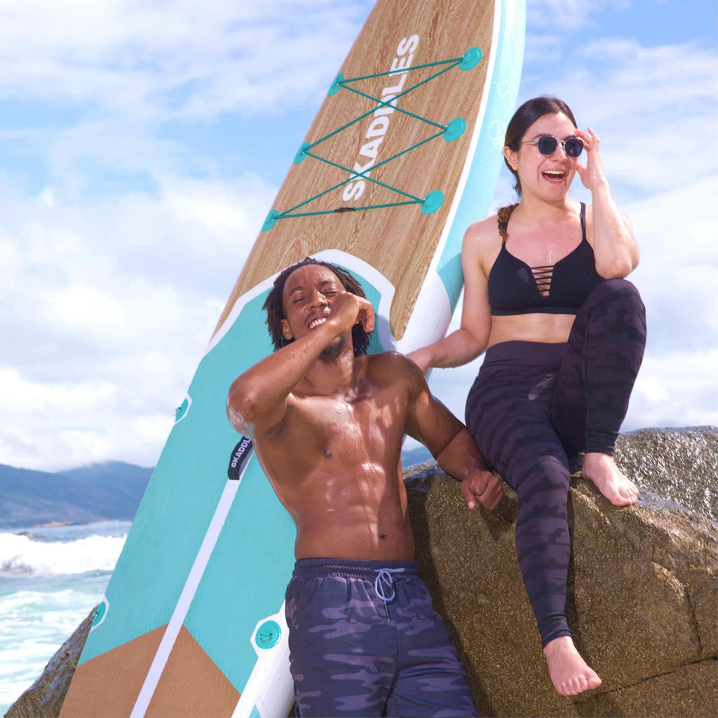 10'6'' Inflatable Stand Up Paddle Board (SUP) for Adults and Youth with Non-Slip Deck – Complete Accessories Kit, for Fishing, Yoga, Fitness & Family Fun