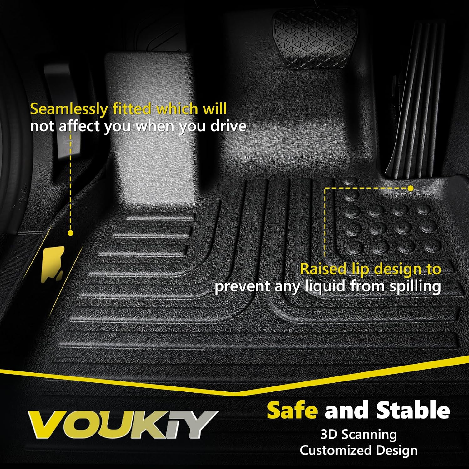All Weather Car Floor Mats & Cargo Liner Set Fit for GLC 2023 2024 2025 2026 Floor Liners Trunk Liner GLC Cargo Mat Accessories Black