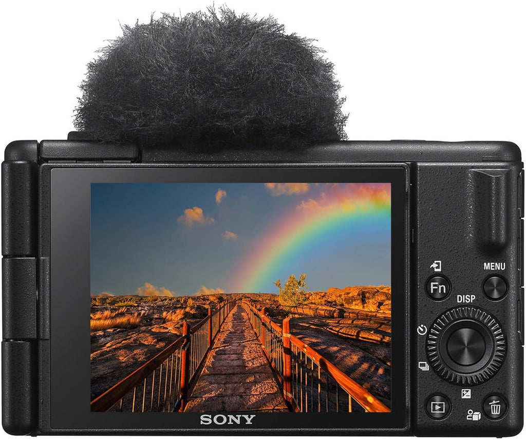 Sony ZV-1 II Vlog Camera for Content Creators and Vloggers (Black) (ZV-1M2/B) + 64GB Memory Card + Card Reader + Deluxe Soft Bag + Flex Tripod + Memory Wallet + Cleaning Kit (Renewed)