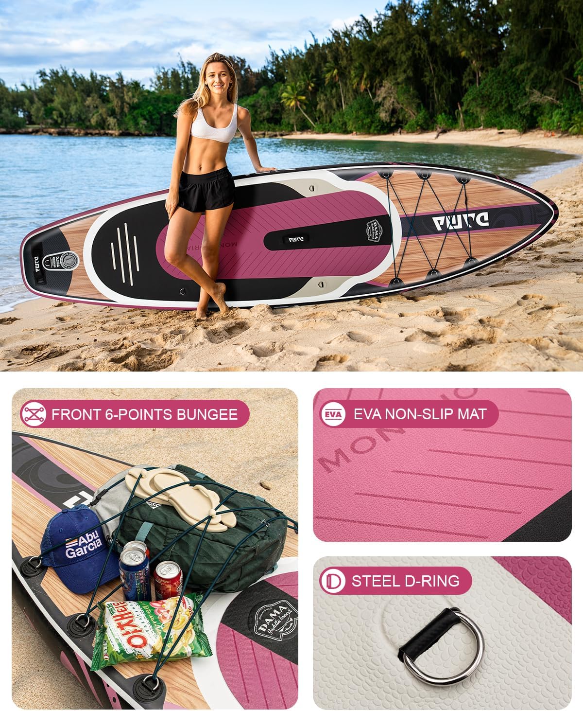 DAMA 11'*34'*6' Stand Up Paddle Board, Inflatable Paddle Board,Inflatable Paddle Boards for Adults w/a Wide, Smooth and Non Slip Deck, Versatile Styles, Suitable for Adults