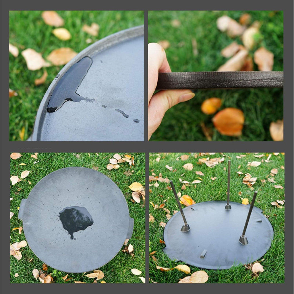 Outdoor Large Barbecue Tray Charcoal Korean BBQ Grill Outdoor Portable BBQ Grill Wrought Iron Oven with Air Blower And Carry Bag M (L)