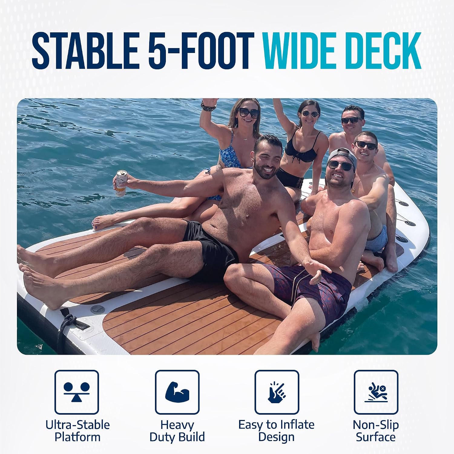 Multi Person Inflatable Paddle Board I Family Paddle Board I Giant Sup | Premium Multi Person Sup I Paradise Pad 12'x5'