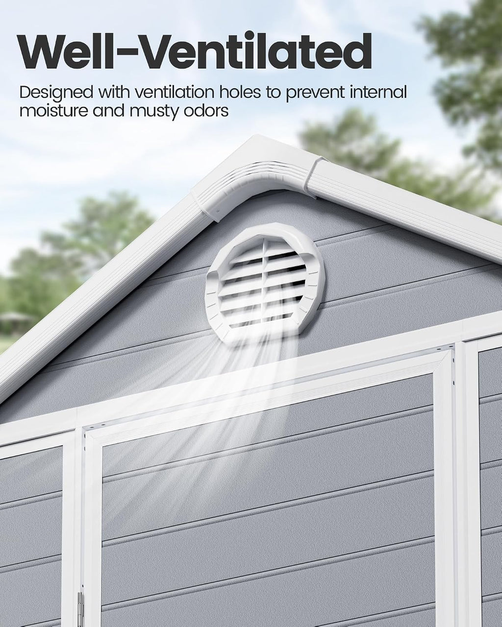 6x4.5 Resin Outdoor Storage Shed with Enhanced Roof Runoff & Floor, Secure Hidden Screws Design, Durable Build for Deck, Pool Supplies, and Versatile Storage, Aritic Light Grey