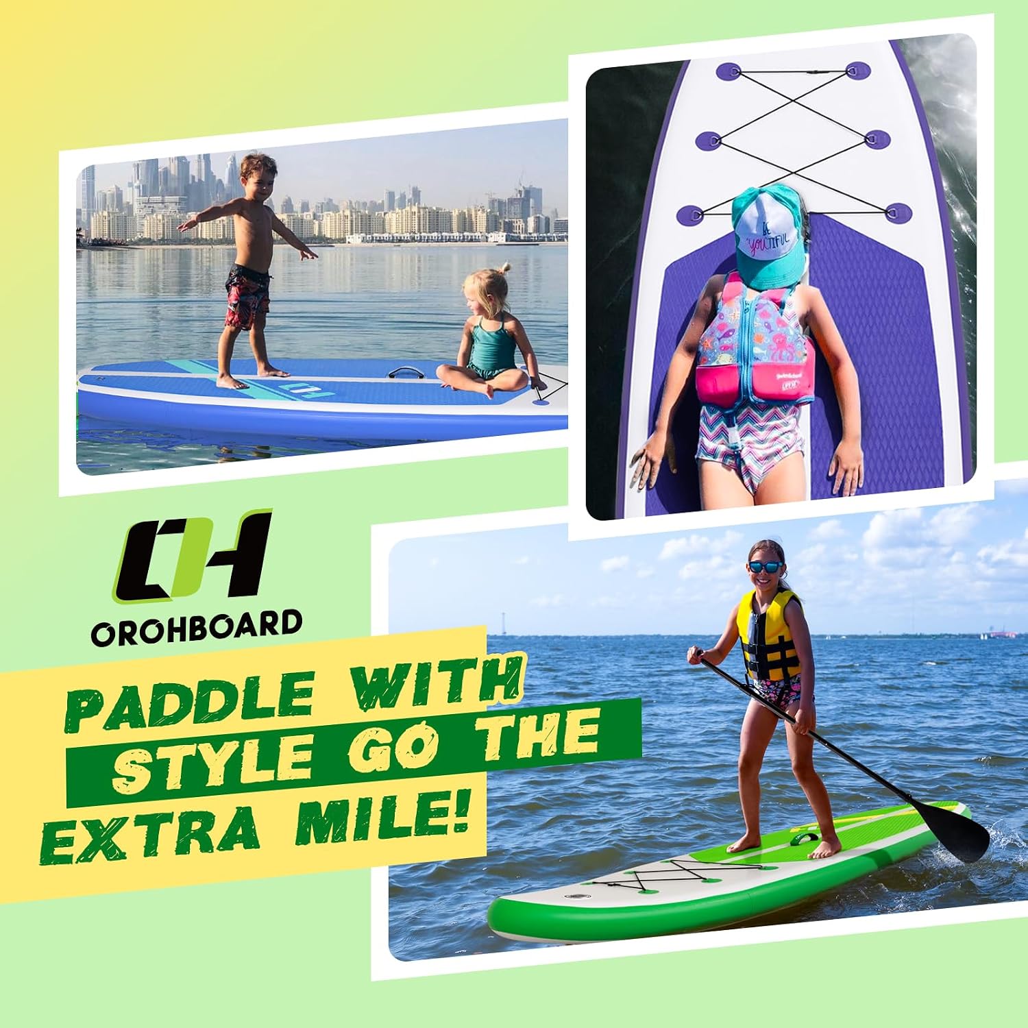 Inflatable Paddle Board 11'6/10'6 Paddle Board - All-Around SUP Board for Adults & Beginners, Stand Up Paddle Board with Complete Accessory Kit for Lake, River, Ocean