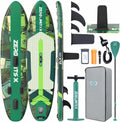 ZLX Inflatable Stand Up Paddle Board, 10'6' SUP Non-Slip Stable Deck Pad, Unique Center Fin, Premium Accessories, Paddleboard for Adults, Beginners, All Skill Levels