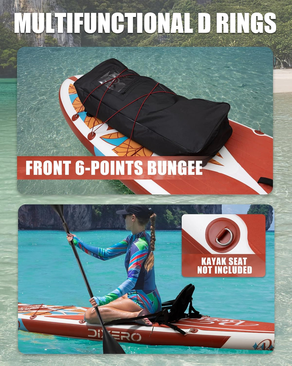 Inflatable Stand Up Paddle Board with SUP Accessories, 11'*33' Inflatable Paddle Boards for Adults & Youth of All Skill Levels