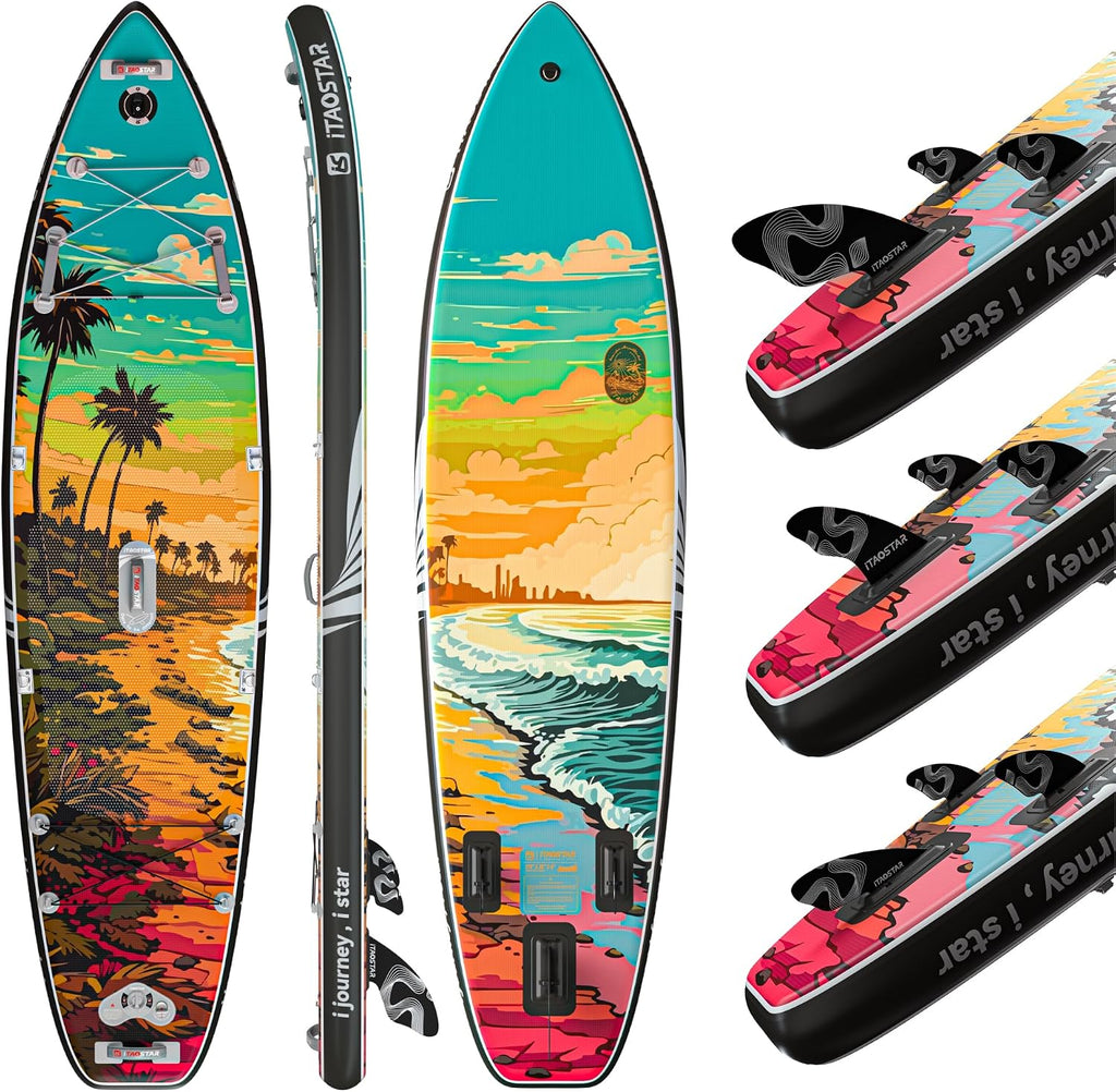 iTAOSTAR Novelty 11'6' x 35' Extra Wide SUP for Enhanced Stability - Inflatable Stand Up Paddle Board - Premium Paddle Board Kit for Adults & Youth - All Skill Levels - Includes SUP Accessories