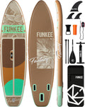 11'×34'×6' Extra Wide Inflatable Stand Up Paddle Board, Sup Board with Removable Fins, Backpack, Floating Paddle, Safety Leash, Floating Phone Case for Adults & Youth of All Skill Levels