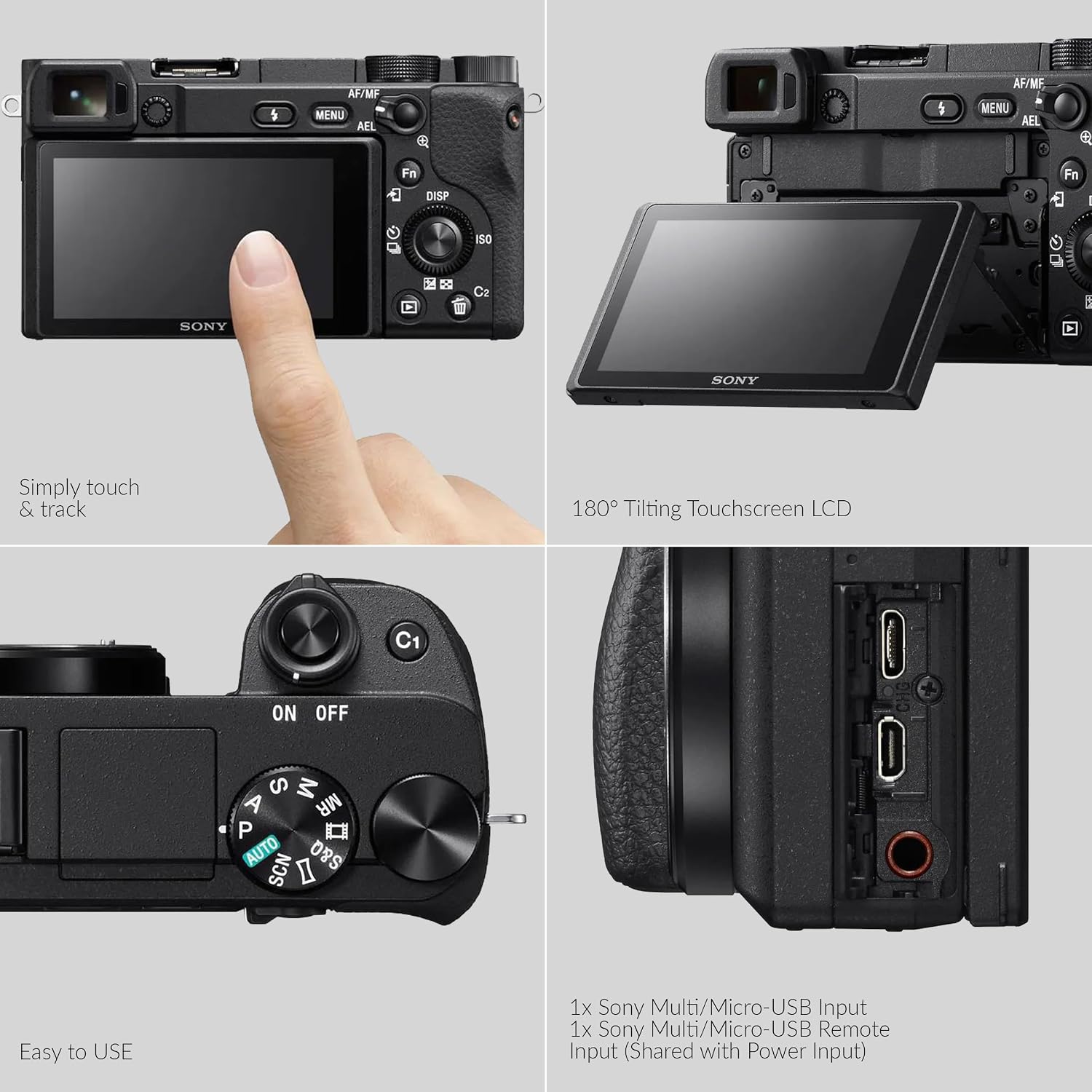 Sony Alpha a6400 Mirrorless Digital Camera (Body Only) - Bundle with Shoulder Bag, 64 GB SD Card, Cleaning Kit, Card Reader, SD Card Case, Corel PC Software Kit, Warranty