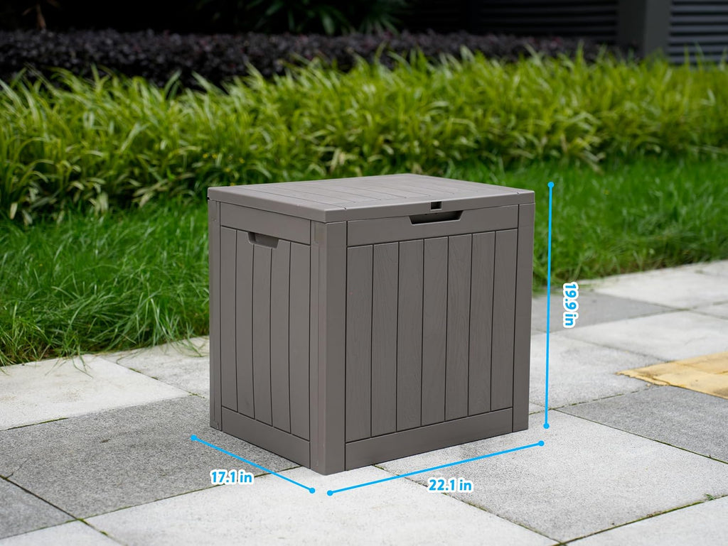 BTEXPERT Set of 5, Indoor Outdoor Storage Box, 30 Gallon Resin Deck Container for Package Delivery Patio Furniture Cushions Garden Tools Pool Sports Equipment UV Resistant Waterproof Lockable