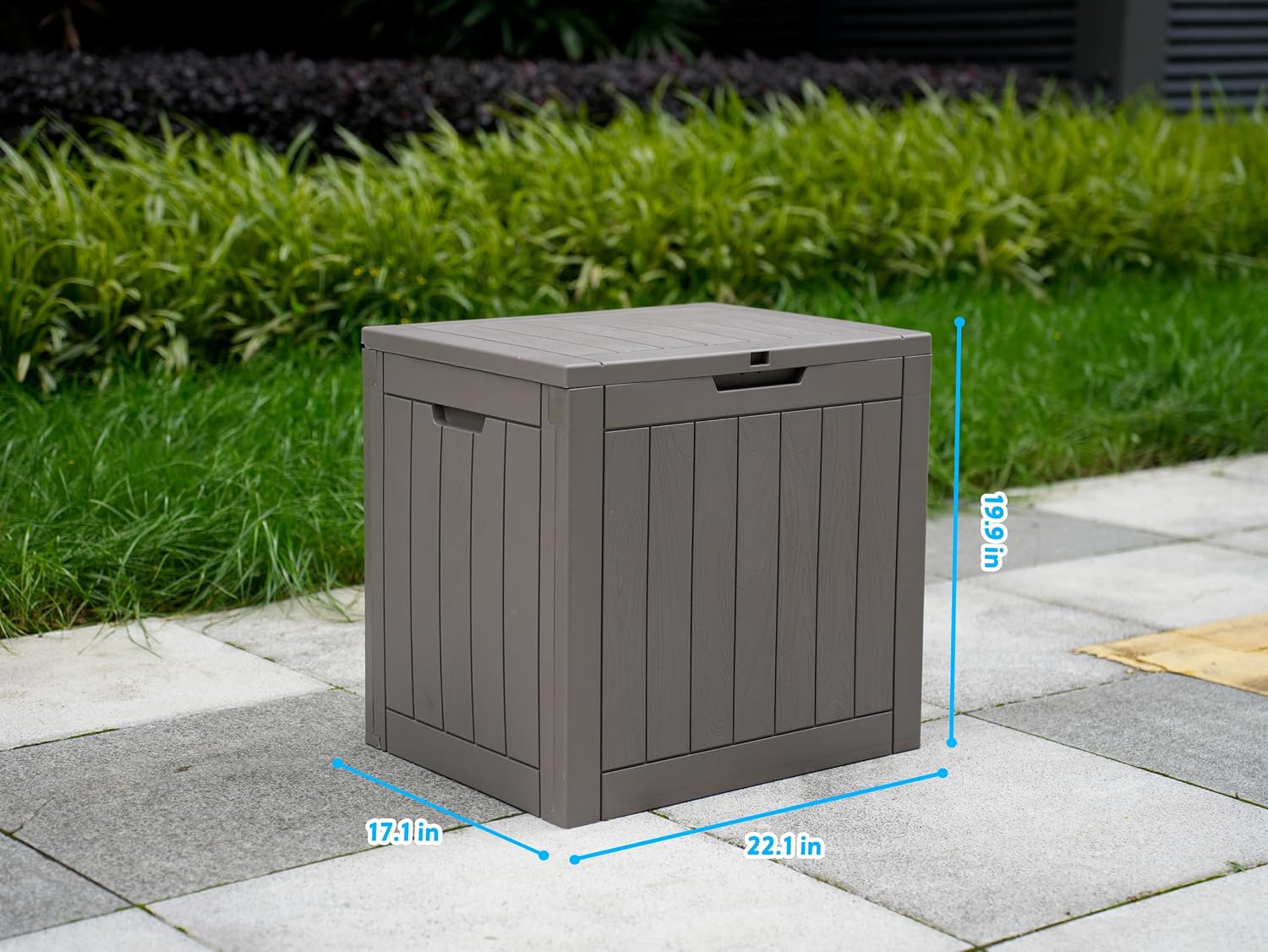 BTEXPERT Set of 5, Indoor Outdoor Storage Box, 30 Gallon Resin Deck Container for Package Delivery Patio Furniture Cushions Garden Tools Pool Sports Equipment UV Resistant Waterproof Lockable