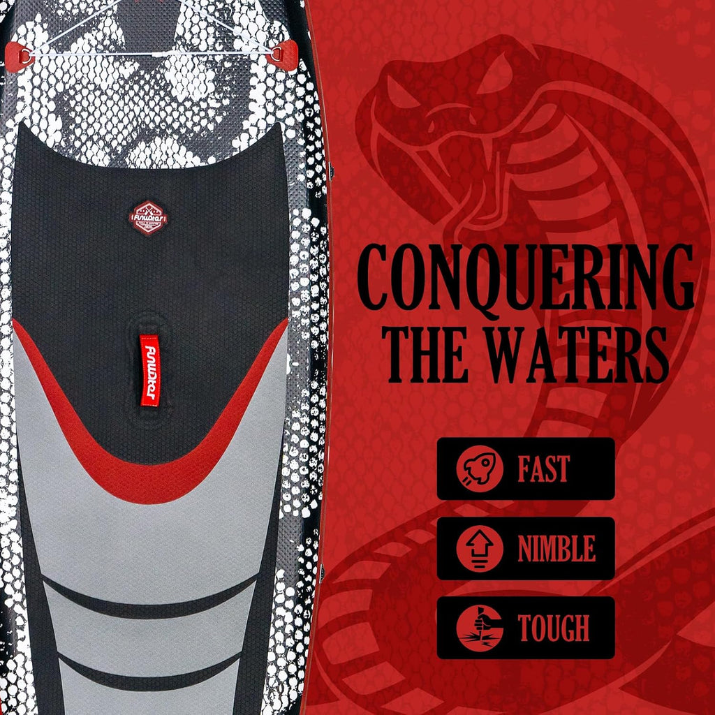 FunWater Inflatable Stand Up Paddle Board 10'6'/11'/11'6' Paddle Board for Adults & Youth, Paddleboards Inflatable with Premium SUP Accessories, Wide Stable, Non-Slip Comfort Deck