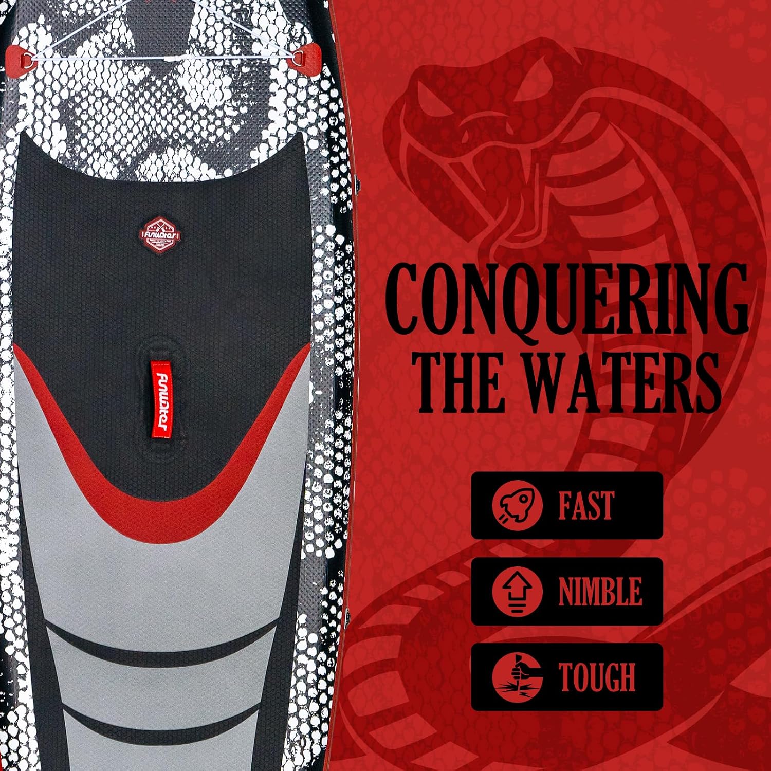 FunWater Inflatable Stand Up Paddle Board 10'6'/11'/11'6' Paddle Board for Adults & Youth, Paddleboards Inflatable with Premium SUP Accessories, Wide Stable, Non-Slip Comfort Deck
