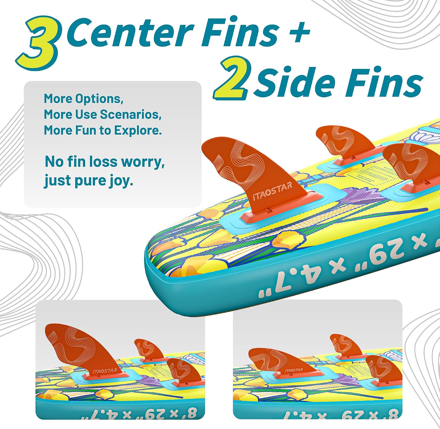 iTAOSTAR Pets 8'×29' / 11'×35' / 11'6'×34'/11'×34' Inflatable Paddle Board, One-Stop Premium SUP Accessories, Extra Wide Paddle Board for More Balance, Tailored Fins for More Fun
