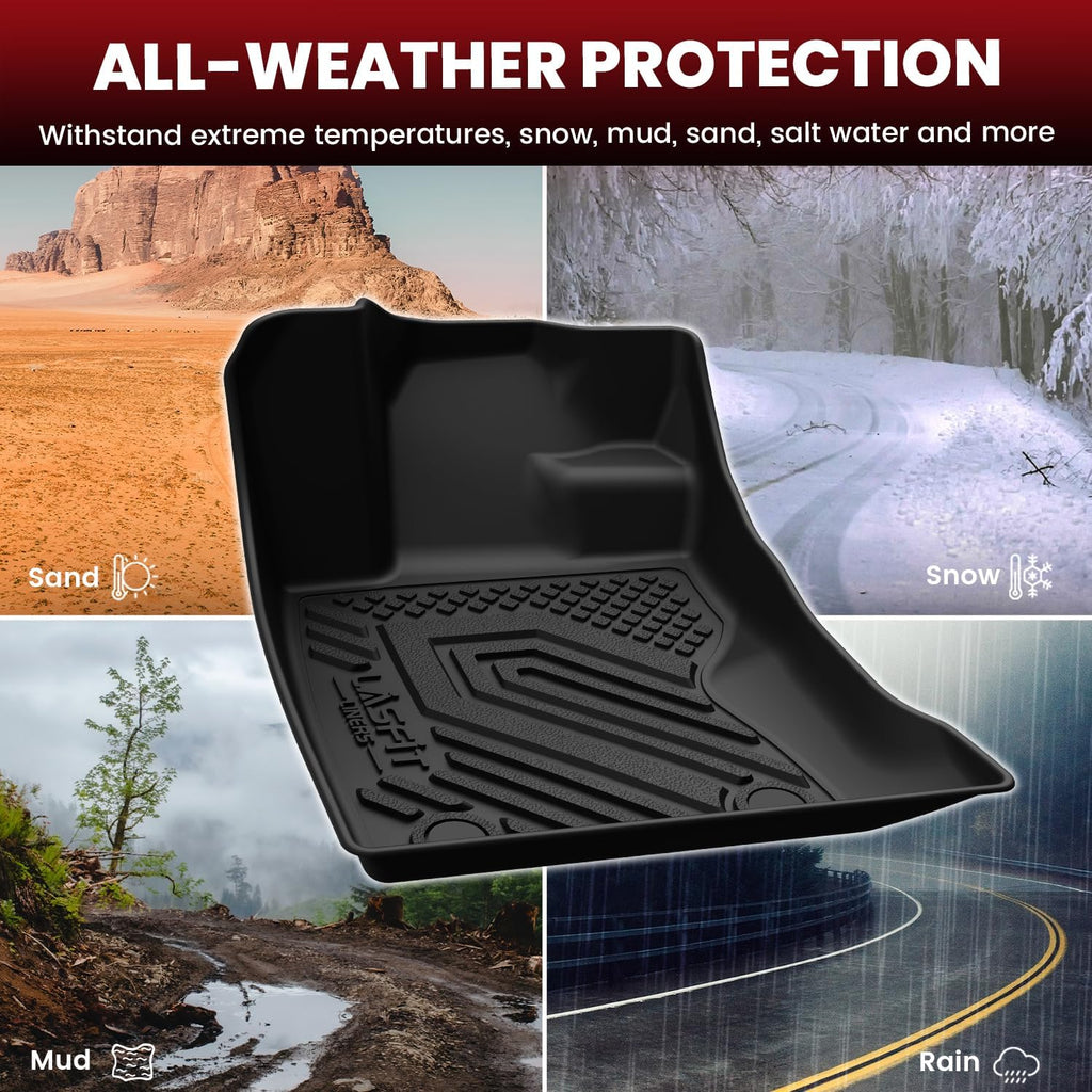 LASFIT Full Set Floor Mats for Subaru Outback 2026, All Weather TPE Custom Fit Floor Liners 1st & 2nd Row & Seat Back Mat & Cargo Mat for Outback 2026,Black