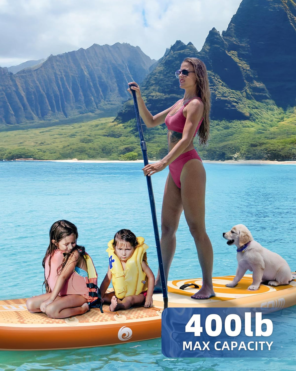 Inflatable Paddle Boards, Stand Up Paddle Board for Adults Youth of All-Round, 10'6'' *33'' * 6'' Extra Wide & No-Slip Sup for Yoga Fishing