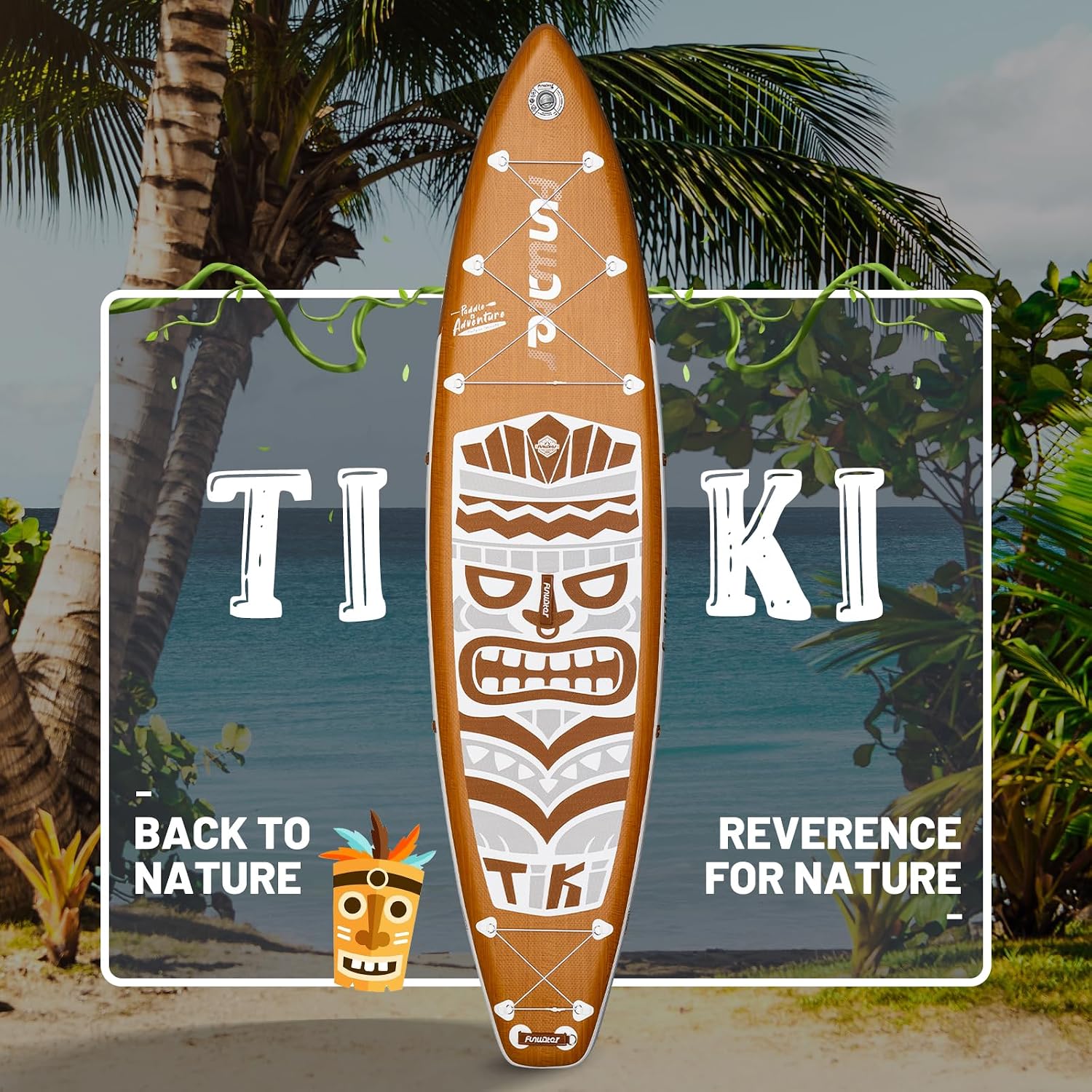 FunWater 8'/10'/10'6'/11'6' Inflatable Stand Up Paddle Board with Premium SUP Paddleboard Accessories, Wide Stable Anti-Slip EVA Deck,Paddle Boards for Adults & Youth of All Skill Levels