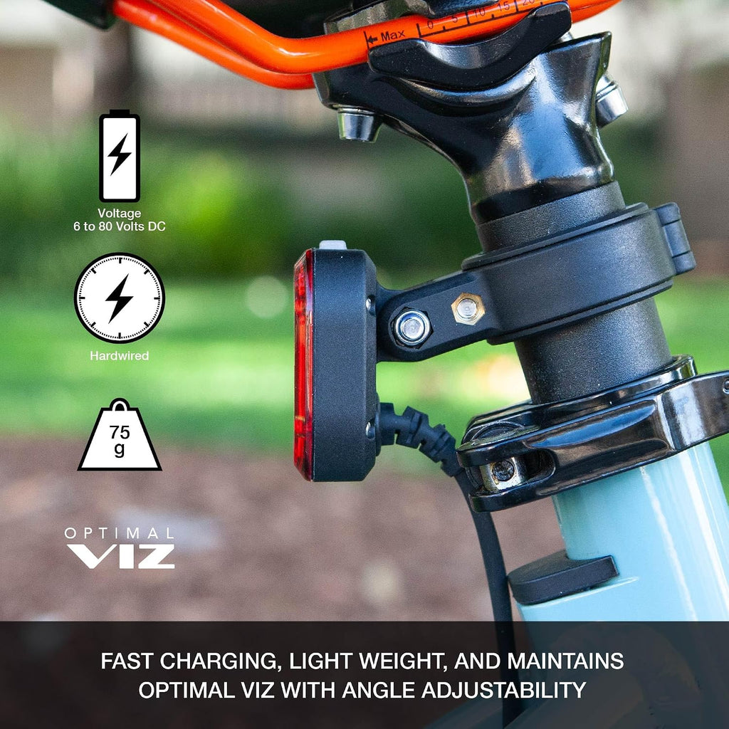 NiteRider EPro 1000 + Emax+ 150 E-Bike Light Combo – 1000 Lumen Front & 150 Lumen Rear Hardwired Lights for Electric Bikes, IP64 Rated, 8 Modes, Fits Class 1/2/3, Handlebar & Rack/Seatpost Mounts