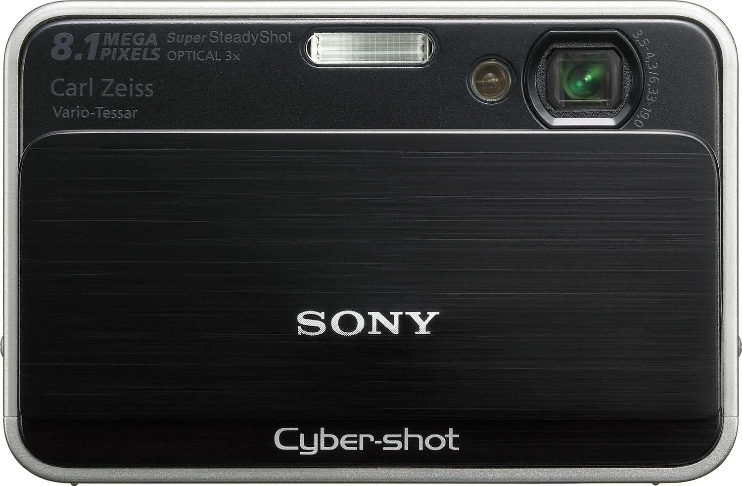 Sony Cybershot DSC-T2 8MP Digital Camera with 3x Optical Zoom (Black)