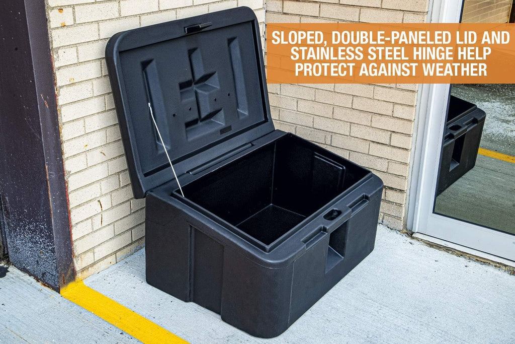 Buyers Products 9031105 Heavy Duty Poly Storage Bin, 35 Gallon Capacity, Multi Purpose Storage Bin for Salt, Feed, Seed & More, Corrosion Free Construction