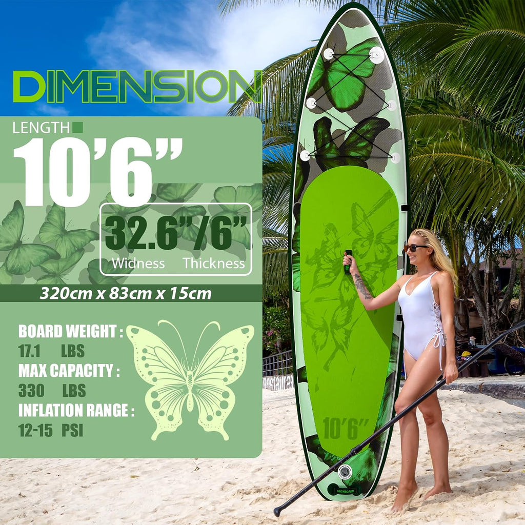 Inflatable Paddle Board 11'6/10'6 Paddle Board - All-Around SUP Board for Adults & Beginners, Stand Up Paddle Board with Complete Accessory Kit for Lake, River, Ocean