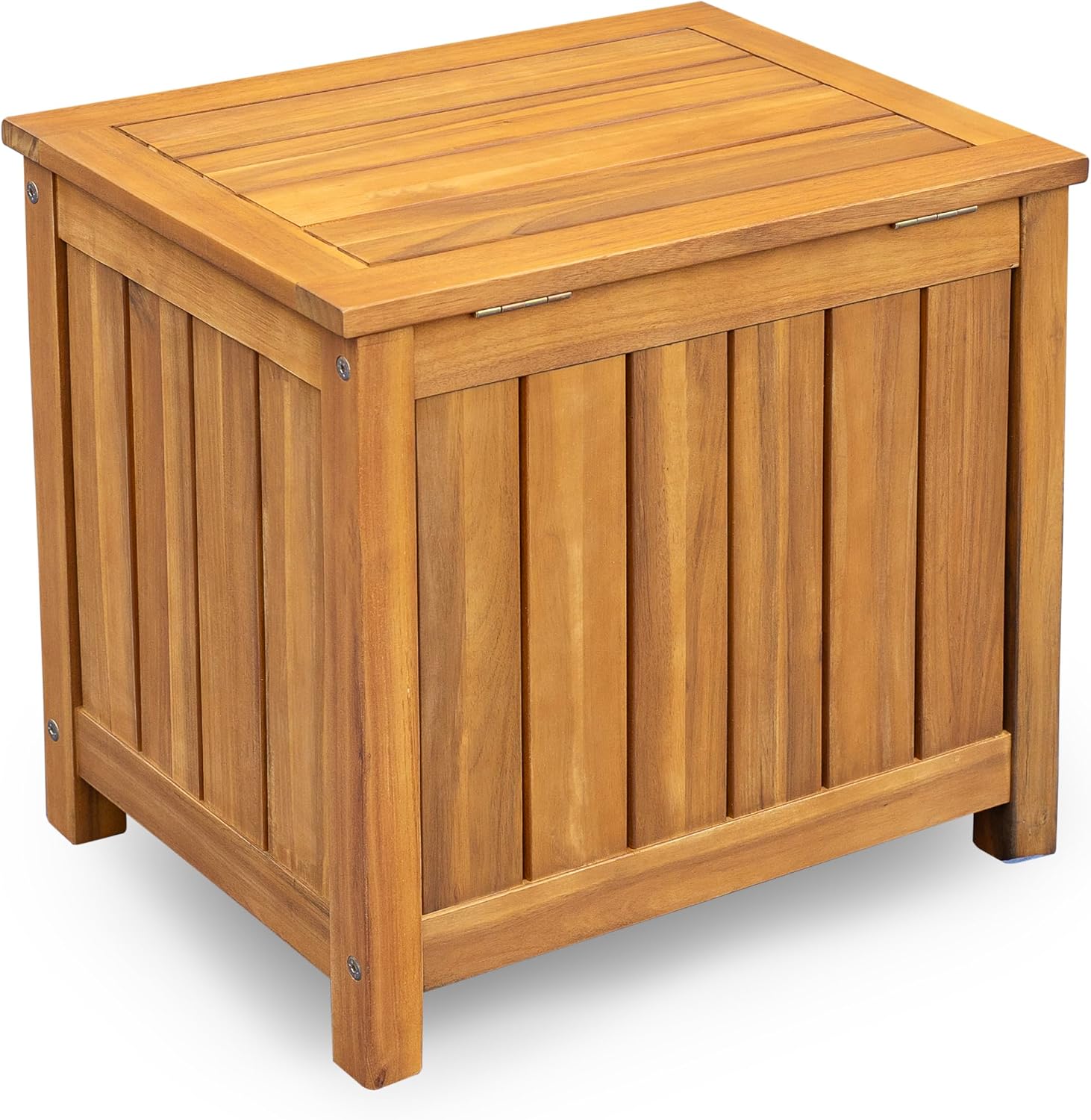 Christopher Knight Home Kensy Acacia Wood Outdoor Storage Box, 30 Gallons Wooden Patio Deck Box, Garden Backyard Tool Storage, Outdoor Storage Container for Patio Furniture Cushion, Teak Finish