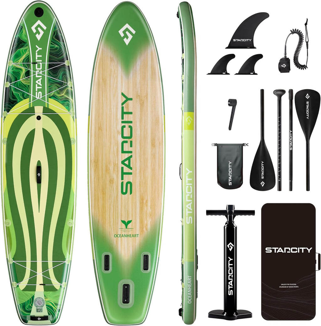 Starcity 11'6'*34'*6' Stand Up Paddle Board,Inflatable Paddle Boards for Adults w/a Simple and Non Slip Design, Moderate Length and Easy Operation, Suitable for Adults.