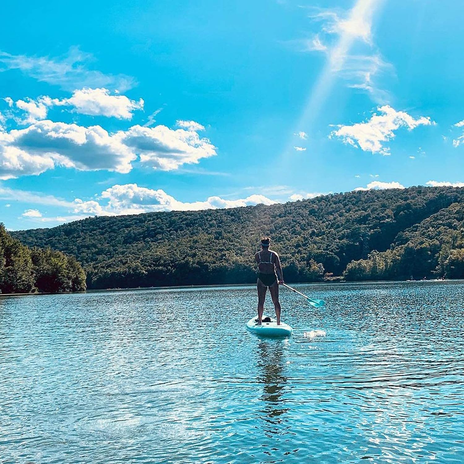 AKSPORT 11' Inflatable Stand-Up Paddle Board with Upgraded SUP Accessories Kit | Extra Wide 34' Design | Non-Slip Deck | Premium SUP Board for Adults & Youth of All Levels