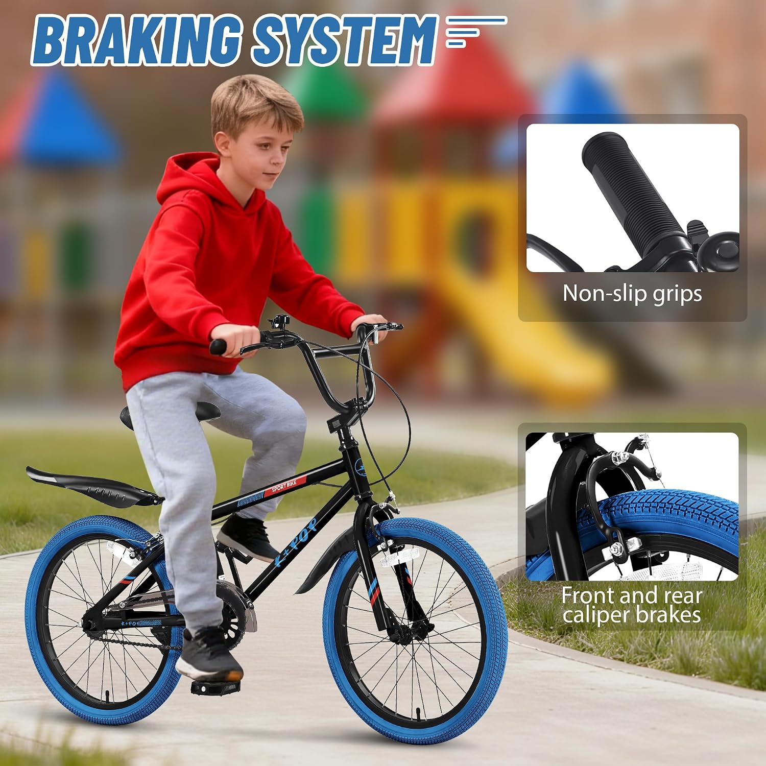 20 Inch Kids Bike BMX Style Bike, Girls Boys Bikes Ages 8-12, Single Speed Kids Bicycle for Boys Girls, Lightweight Boys Bike with Adjustable Seat, Multiple Colors