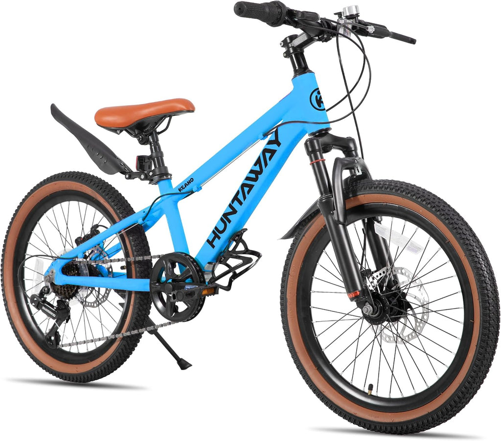 KEANO Huntaway 20 24 Inch Kids Bike for Boys & Girls Ages 7-12 Years Hardtail Mountain Bike for Kids with Aluminum Frame and 7-Speed Drivetrain Children Bicycle