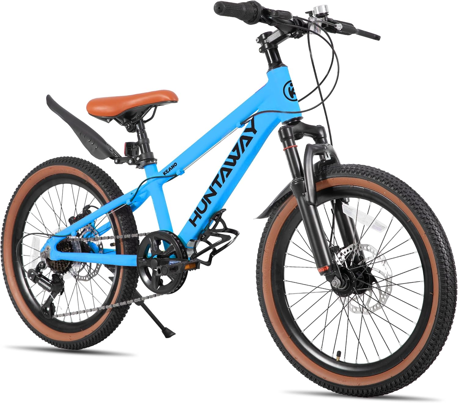 KEANO Huntaway 20 24 Inch Kids Bike for Boys & Girls Ages 7-12 Years Hardtail Mountain Bike for Kids with Aluminum Frame and 7-Speed Drivetrain Children Bicycle