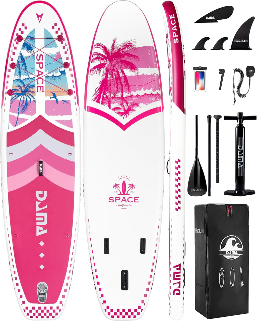 DAMA 11'*34'*6' Inflatable Paddle Board, Paddle Boards for Adults,Sup,Lightweight and Durable, Easy to Inflate, Versatile in Style, Fully Functional, Equipped w/High Grade Accessories.