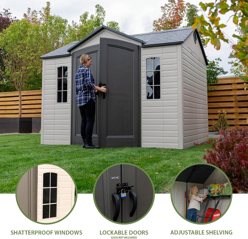 Lifetime Outdoor Storage Shed, 10 x 8 Foot