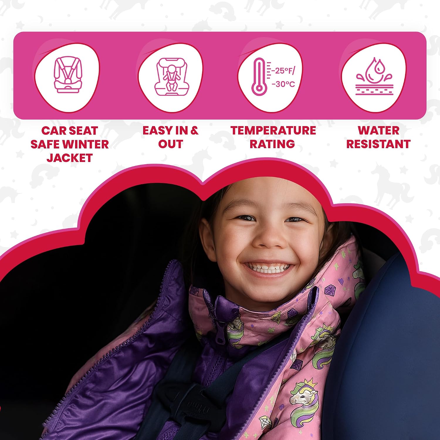 ONE KID The Road Coat Down | Car Seat Safe Winter Jacket | Crash Tested | Unisex | 12 Months-8 Years