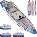 iTAOSTAR City Park 12'×35' Extra Wide Paddle Board with Seat, One-Stop Premium SUP Board Gears, Tailored 5 Fins, Stable Inflatable Stand Up Paddle Boards for Youth/Adults of All Levels