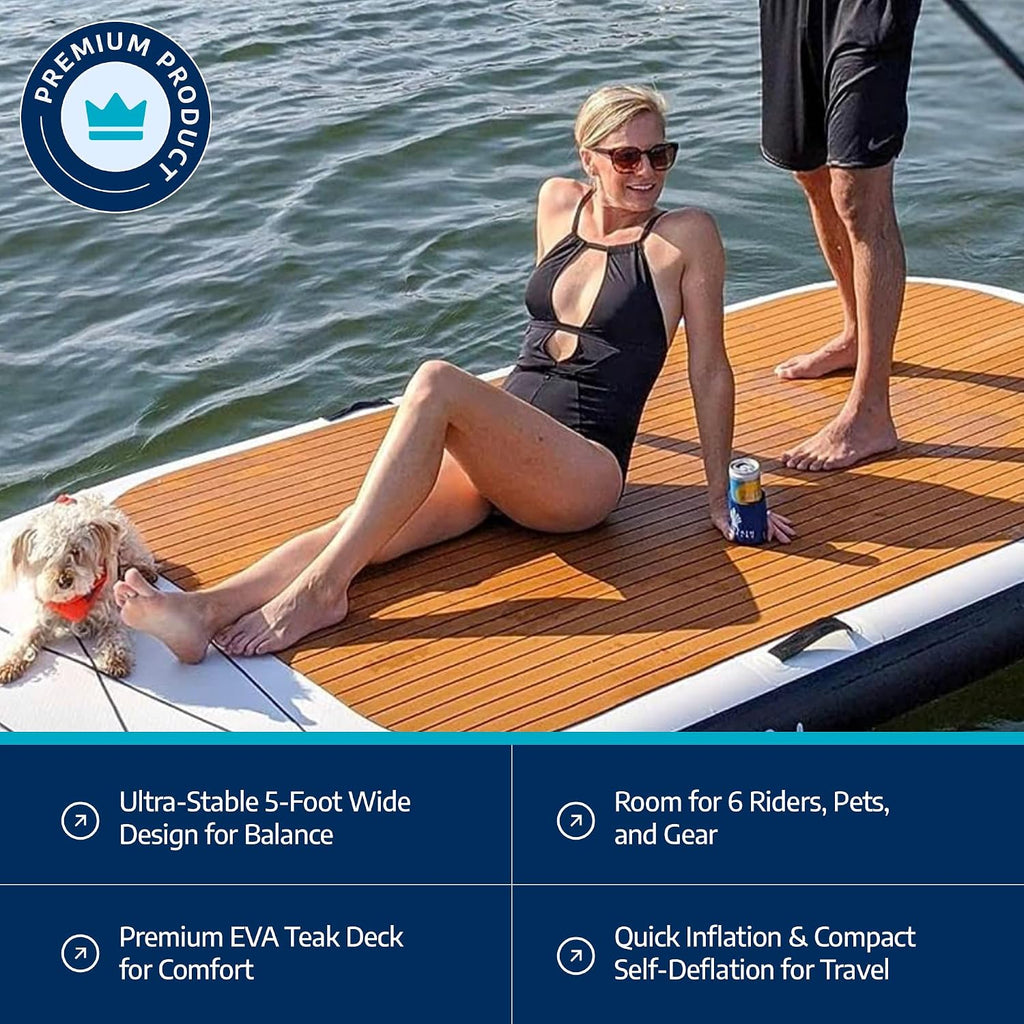 Multi Person Inflatable Paddle Board I Family Paddle Board I Giant Sup | Premium Multi Person Sup I Paradise Pad 12'x5'
