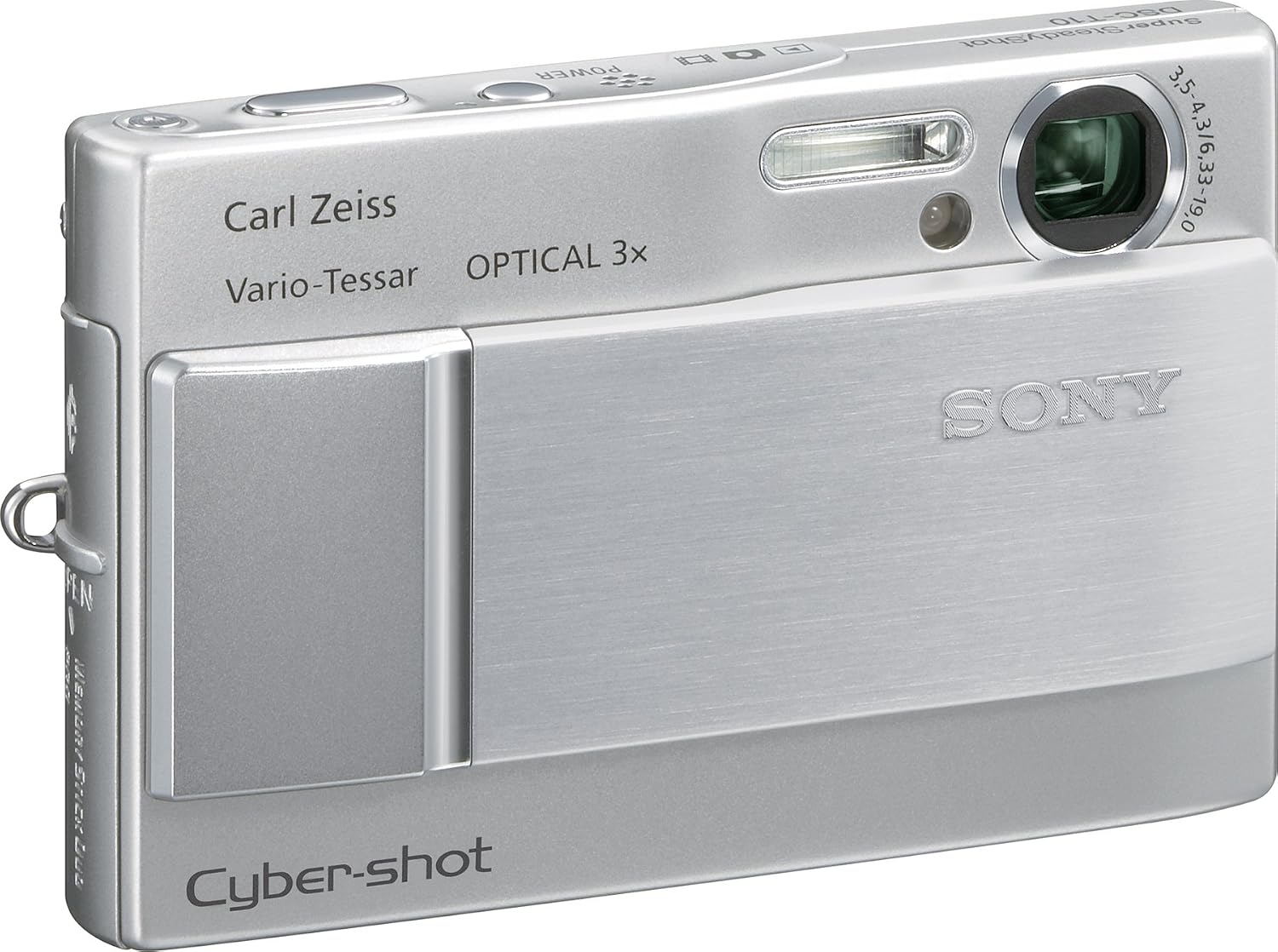 Sony Cybershot DSC-T10 7.2MP Digital Camera with 3x Optical Steady Shot Zoom (Silver)