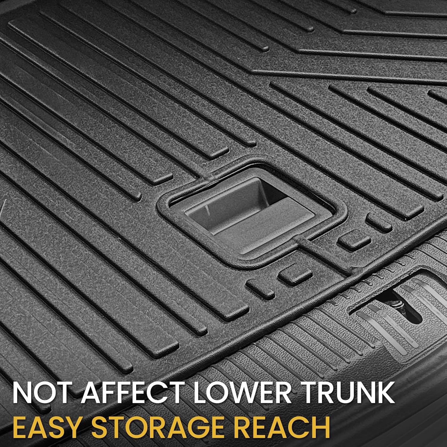 Floor Mats Set for 2018-2025 2026 Volkswagen VW Atlas 7 Seats Bench Seating Car Mat Accessories(Not Fit Cross Sport), All Weather TPE Cargo Liner Trunk Mat(Floor Mats+2-in-1 Cargo Mat)