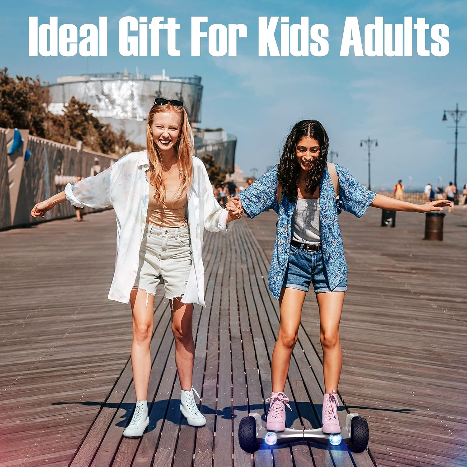 LIEAGLE Hoverboard, 6.5' Self Balancing Scooter Hover Board with Bluetooth Wheels LED Lights for Kids Adults