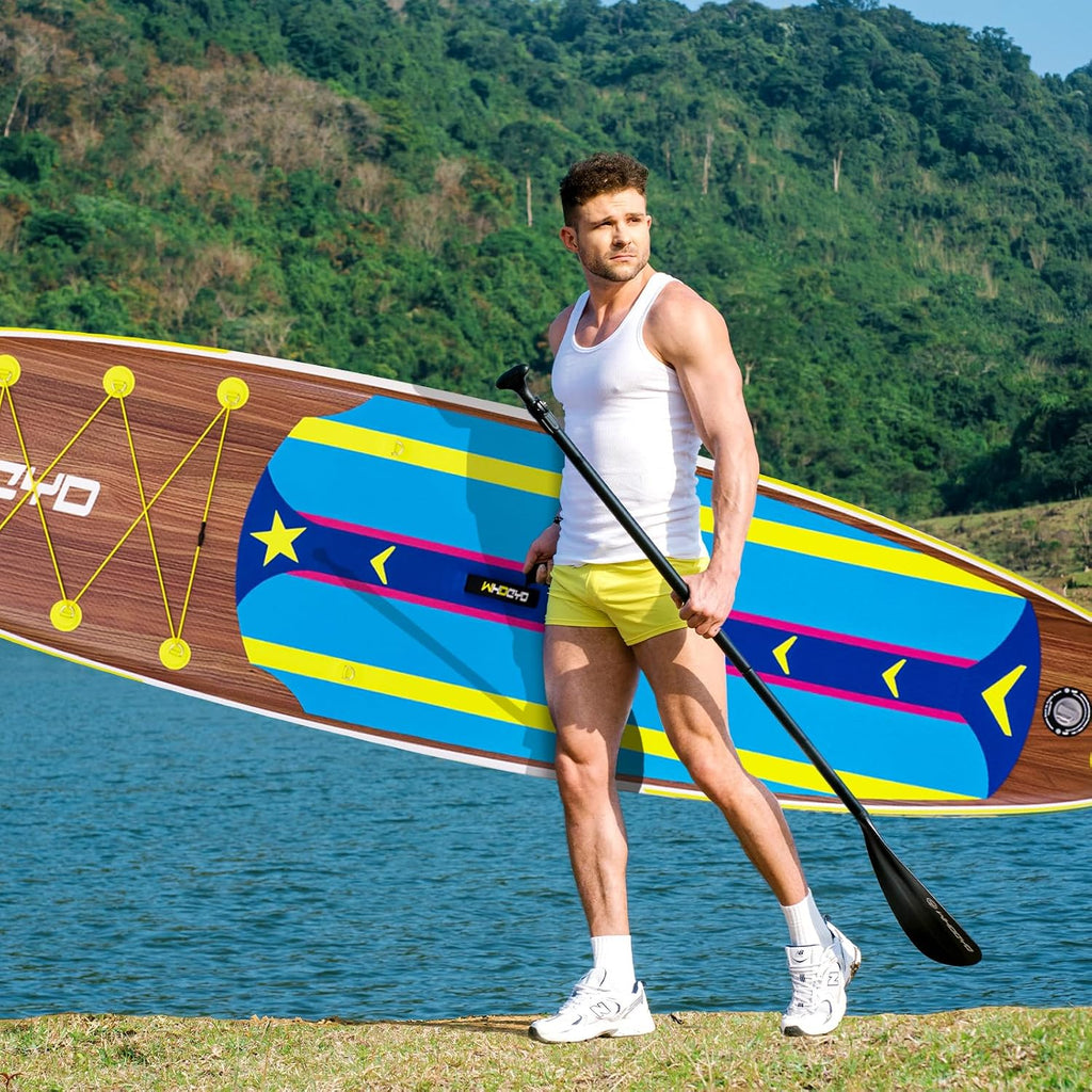 Inflatable Stand Up Paddle Board 11' × 33' × 6', Yoga Board with Durable SUP Accessories for Adults & Youth, Versatile Paddle Board