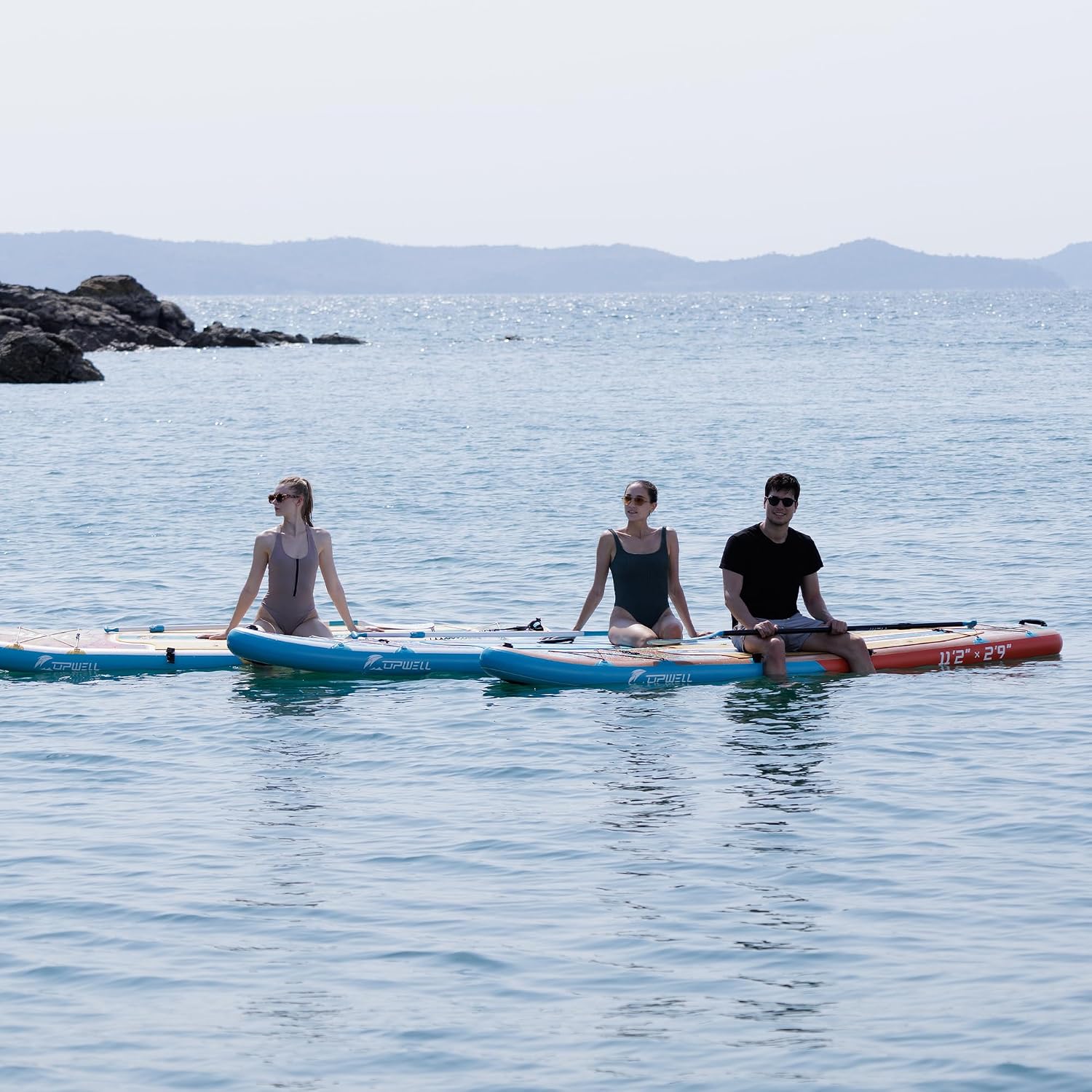 UPWELL 11'6'/11'2'/11'/10'8'/10'6'/10'2' Inflatable Stand Up Paddle Board with sup Accessories Including Backpack, Repairing Kits, Non-Slip Deck, Leash, 3 Fins, Paddle and Hand Pump